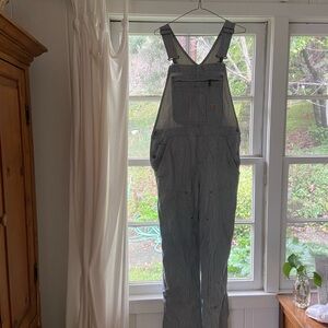 Carhartt Women's Blue Pinstripe Jumpsuit